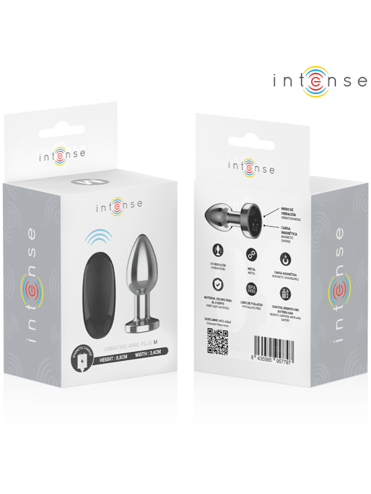 INTENSE - ANAL PLUG 10 VIBRATIONEN METALL MIT FERNBEDIENUNG M