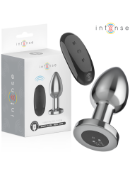 INTENSE - PLUG ANAL 10 VIBRACIONES METAL CON CONTROL REMOTO L