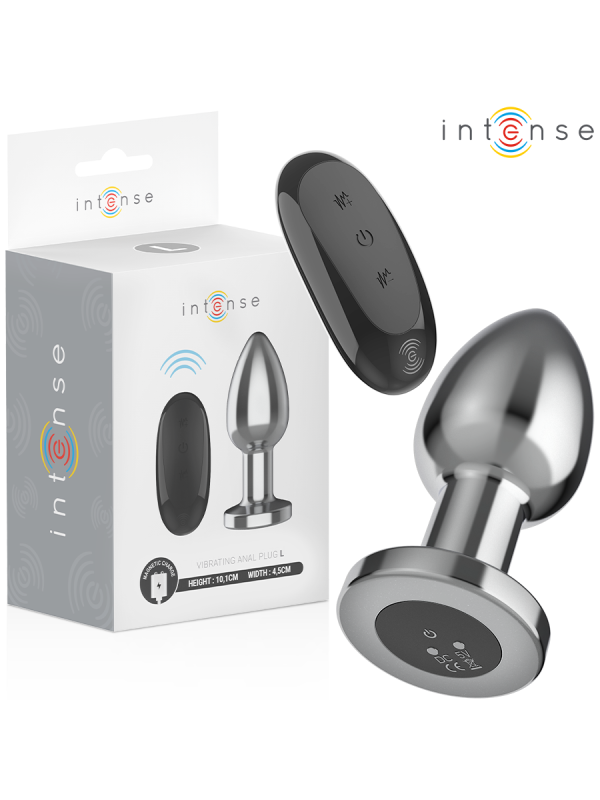 INTENSE - ANAL PLUG 10 VIBRATIONEN METALL MIT FERNBEDIENUNG L