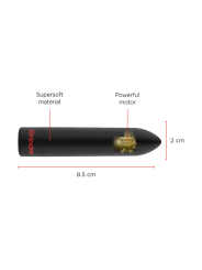 ONINDER - BERLIN BULLET VIBRADOR PRETO 9 MODOS 8,5 X 2 CM - APLICATIVO