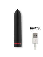 ONINDER - BERLIN VIBRATORE BULLET NERO 9 MODALITÀ 8,5 X 2 CM - APP GRA