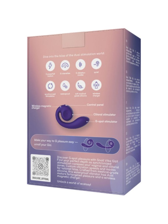 SNAIL VIBE - STIMULATEUR DOUBLE GIZI VIOLET