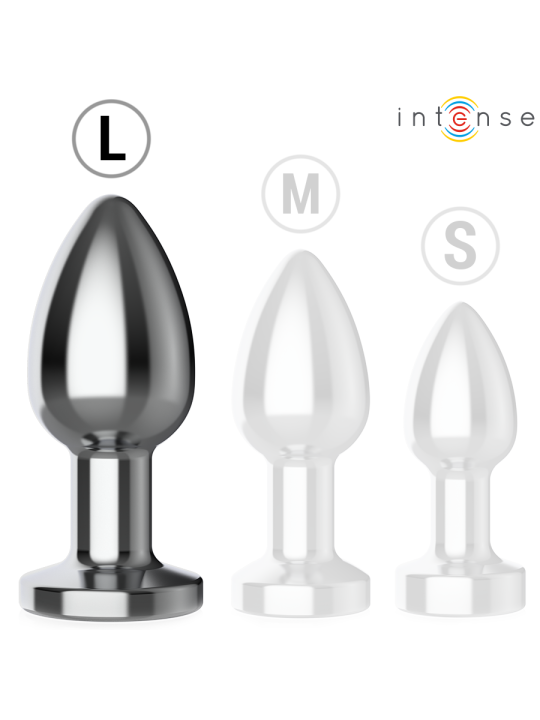 INTENSE - ANAL PLUG 10 VIBRATIONS METAL WITH REMOTE CONTROL L