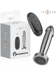 INTENSE - PLUG ANAL 10 VIBRAÇÕES DILDO DE METAL COM CONTROLE REMOTO S