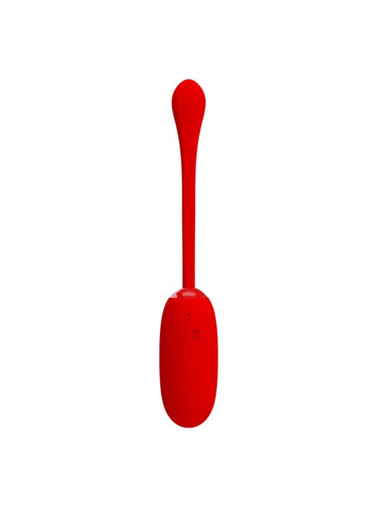 PRETTY LOVE - JULIUS WATERPROOF-RECHARGEABLE VIBRATING EGG RED