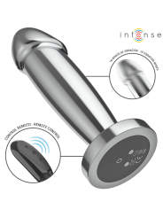 INTENSE - ANAL PLUG 10 VIBRATIONS METAL DILDO WITH REMOTE CONTROL S