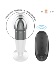 INTENSE - PLUG ANAL 10 VIBRAÇÕES DILDO DE METAL COM CONTROLE REMOTO S
