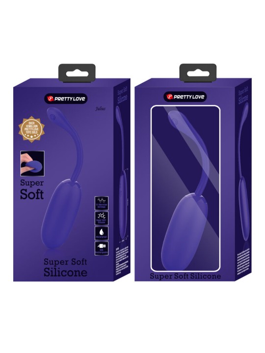 PRETTY LOVE - JULIUS WATERPROOF-RECHARGEABLE VIBRATING EGG PURPLE