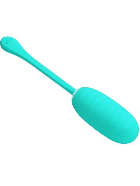 PRETTY LOVE - KIRK RECHARGEABLE VIBRATING EGG AQUA GREEN