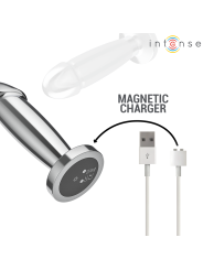 INTENSE - PLUG ANAL 10 VIBRAÇÕES DILDO DE METAL COM CONTROLE REMOTO S