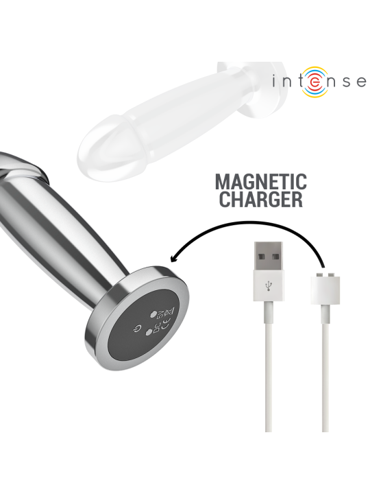 INTENSE - ANALE PLUG 10 VIBRATIES METALEN DILDO MET AFSTANDSBEDIENING 