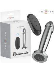 INTENSE - PLUG ANAL 10 VIBRAÇÕES DILDO DE METAL COM CONTROLE REMOTO M