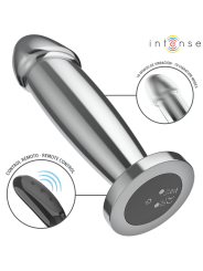 INTENSE - ANAL PLUG 10 VIBRAZIONI DILDO METALLO CON TELECOMANDO M