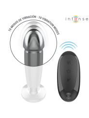 INTENSE - ANAL PLUG 10 VIBRAZIONI DILDO METALLO CON TELECOMANDO M