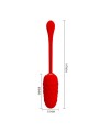 PRETTY LOVE - VIBRATING EGG WITH RED RECHARGEABLE MARINE TEXTURE