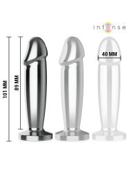 INTENSE - PLUG ANAL 10 VIBRAÇÕES DILDO DE METAL COM CONTROLE REMOTO M