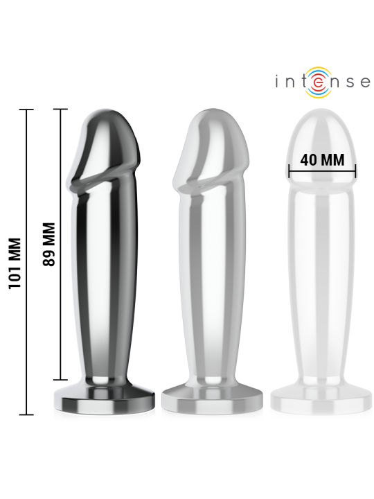 INTENSE - ANALE PLUG 10 VIBRATIES METALEN DILDO MET AFSTANDSBEDIENING 