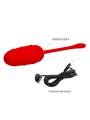 PRETTY LOVE - VIBRATING EGG WITH RED RECHARGEABLE MARINE TEXTURE