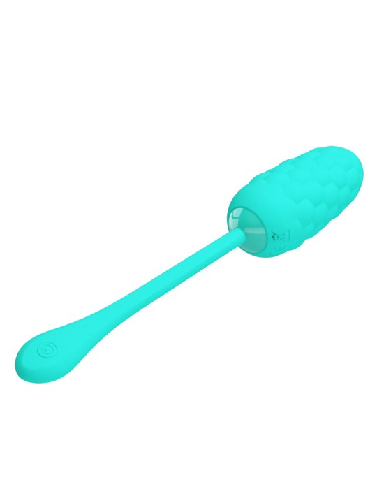 PRETTY LOVE - OVO VIBRANTE COM TEXTURA MARINHA RECARREGVEL AQUA GREEN