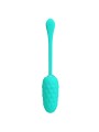 PRETTY LOVE - VIBRATING EGG WITH AQUA GREEN RECHARGEABLE MARINE TEXTUR