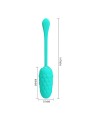PRETTY LOVE - HUEVO VIBRADOR CON TEXTURA MARINA RECARGABLE VERDE AGUA