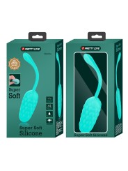 PRETTY LOVE - VIBRATING EGG WITH AQUA GREEN RECHARGEABLE MARINE TEXTUR