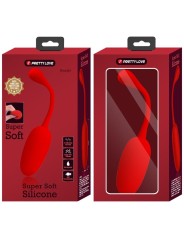 PRETTY LOVE - KNUCKER HUEVO VIBRADOR RECARGABLE ROJO