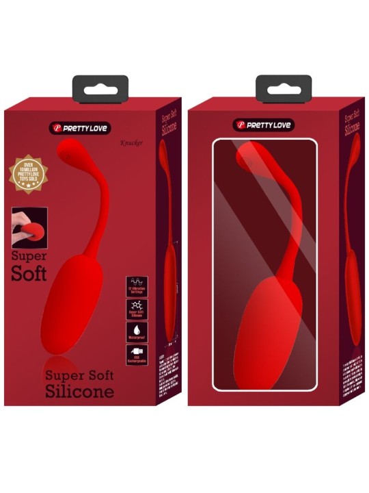 PRETTY LOVE - KNUCKER RED RECHARGEABLE VIBRATING EGG