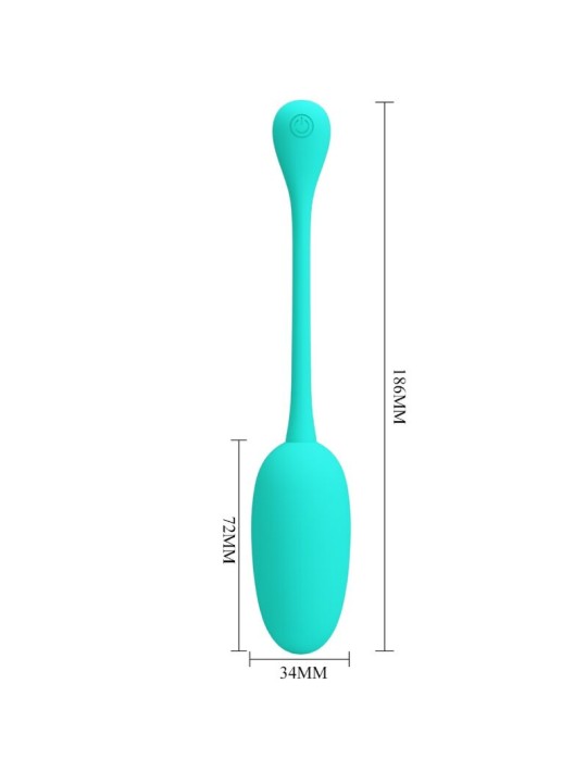PRETTY LOVE - OVO VIBRATÓRIO RECARREGVEL KNUCKER WATER GREEN