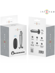INTENSE - PLUG ANAL 10 VIBRAÇÕES DILDO DE METAL COM CONTROLE REMOTO M