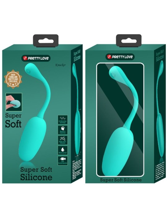 PRETTY LOVE - KNUCKER WATER GREEN RECHARGEABLE VIBRATING EGG