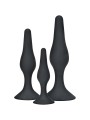TOYJOY - ANAL PLAY CURVY COMPANIONS PLUG ANAL 3 PIEZAS NEGRO