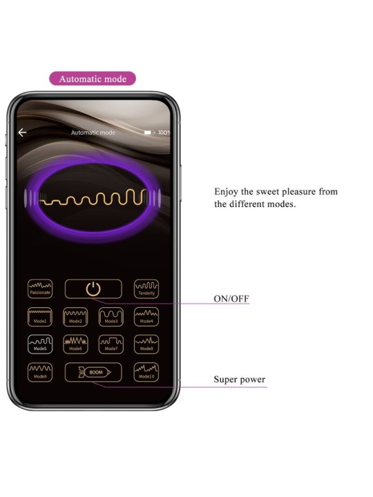 PRETTY LOVE - JAYLEEN VIBRATOR APP REMOTE CONTROL PURPLE