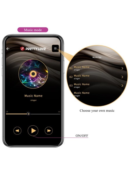 PRETTY LOVE - JAYLEEN VIBRATOR MIT APP-FERNBEDIENUNG LILA