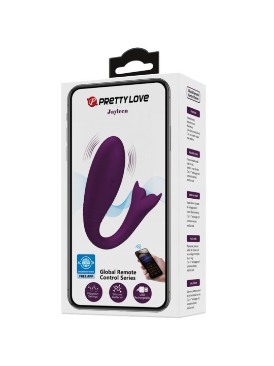 PRETTY LOVE - JAYLEEN VIBRADOR APP CONTROLE REMOTO ROXO