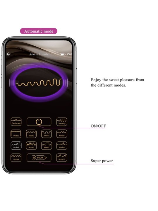 PRETTY LOVE - CATALINA VIBRATOR APP REMOTE CONTROL PURPLE