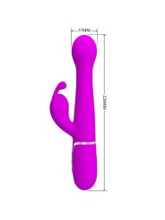 PRETTY LOVE - VIBRATORE DEJON RABBIT 3 IN 1 VIOLA MULTIFUNZIONE