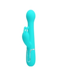 PRETTY LOVE - VIBRADOR COELHO DEJON 3 EM 1 MULTIFUNO AQUA VERDE