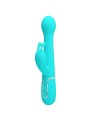 PRETTY LOVE - VIBRADOR COELHO DEJON 3 EM 1 MULTIFUNO AQUA VERDE