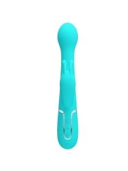 PRETTY LOVE - VIBRADOR COELHO DEJON 3 EM 1 MULTIFUNO AQUA VERDE