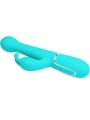 PRETTY LOVE - DEJON RABBIT VIBRATOR 3 IN 1 MULTIFUNKTIONS-AQUAGRÜN