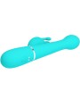 PRETTY LOVE - VIBRADOR COELHO DEJON 3 EM 1 MULTIFUNO AQUA VERDE