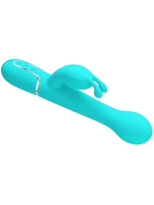 PRETTY LOVE - VIBRADOR COELHO DEJON 3 EM 1 MULTIFUNO AQUA VERDE