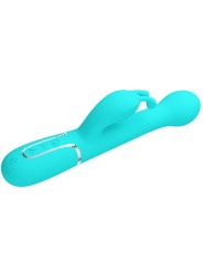 PRETTY LOVE - DEJON RABBIT VIBRATOR 3 IN 1 MULTIFUNKTIONS-AQUAGRÜN