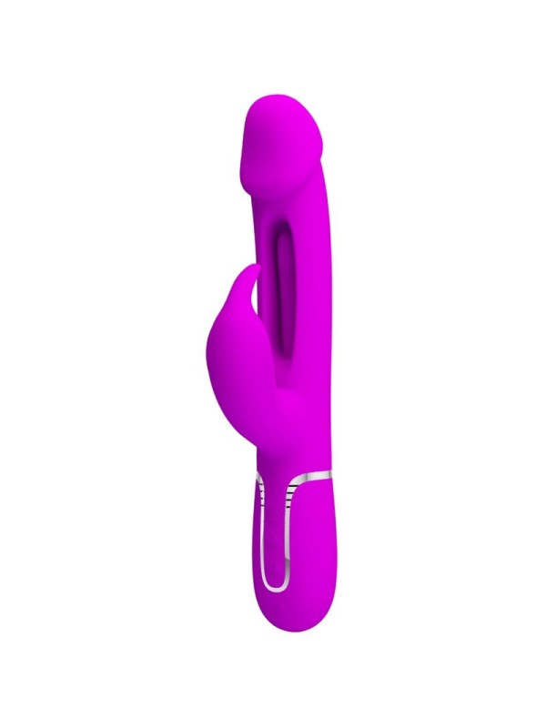 PRETTY LOVE - KAMPAS 3 IN 1 MULTIFUNCTIONELE KONIJNENVIBRATOR MET FUCH