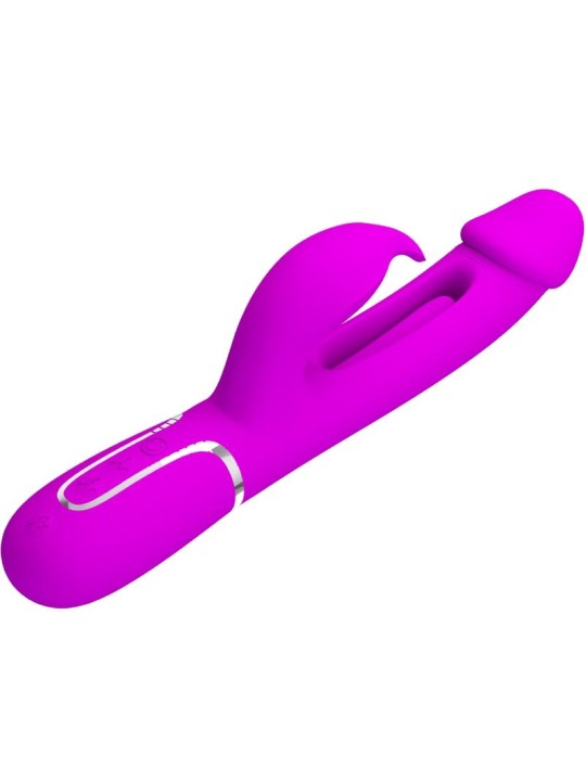 PRETTY LOVE - KAMPAS 3 IN 1 MULTIFUNCTIONELE KONIJNENVIBRATOR MET FUCH