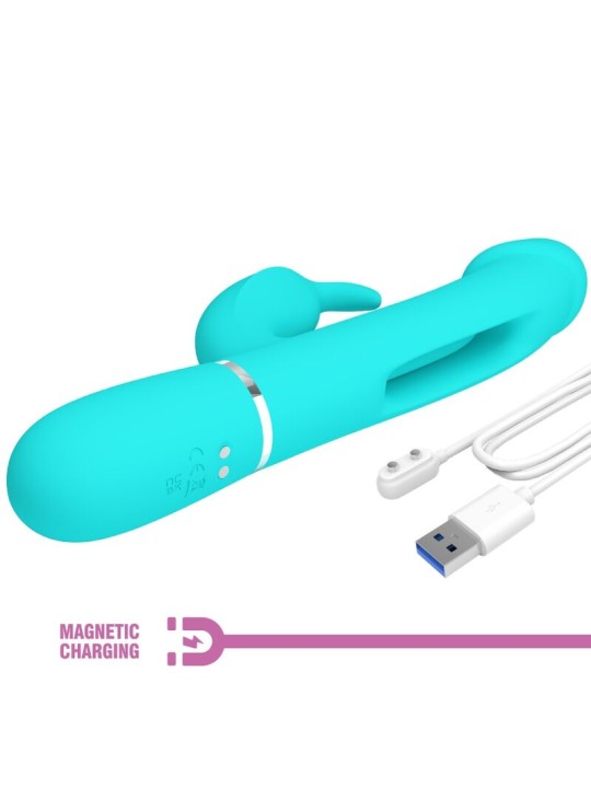 PRETTY LOVE - KAMPAS VIBRADOR RABBIT 3 EN 1 MULTIFUNCIÓN CON LENGUA VE