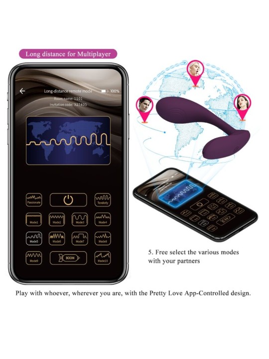 PRETTY LOVE - BAIRD APPLICATION LILA RECHARGEABLE G-SPOT 12 VIBRATIONS