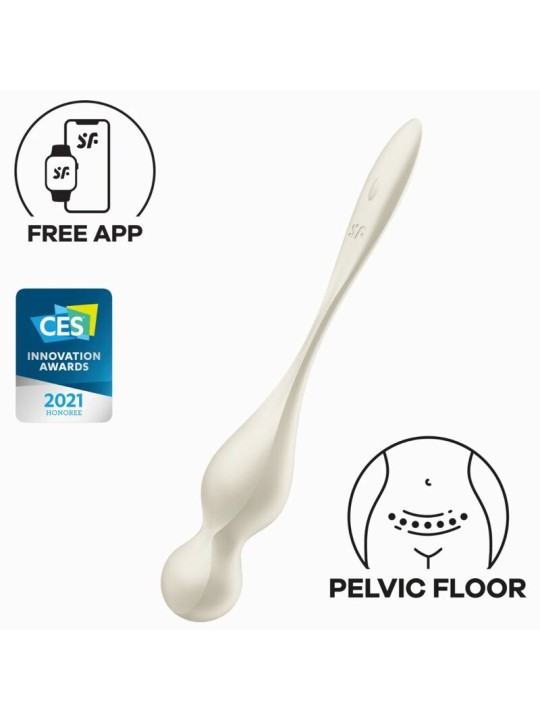 SATISFYER - LOVE BIRDS VIBRATING KEGEL BALLS WHITE