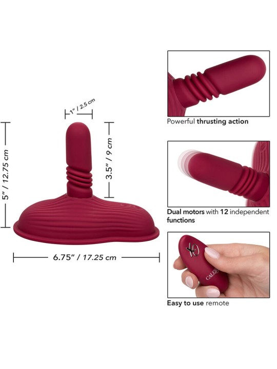 CALEXOTICS - RIDER MASSAGER DOUBLE MOTOR REMOTE CONTROL RED